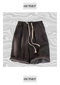 BLACK OUTSET RELAXED FIT DENIEM SHORTS